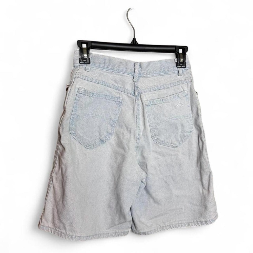 Vintage Chic Light Blue Denim Mom Shorts
